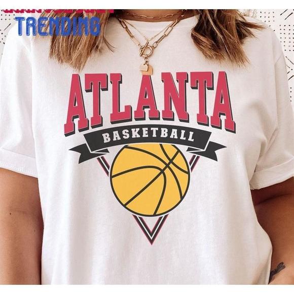 Other - Atlanta Basketball Shirt 80'sStyle Nba Tshirt 90'sBball Unisex